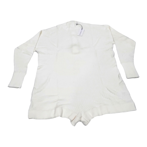 WeWoreWhat Pants - WEWOREWHAT Mock Neck Cozy Sweater Romper